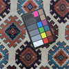 Southwestern Design in Red / Orange / Blue | Upholstery Fabric | Heavyweight | 54" Wide | By the Yard