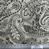 Floral Paisley in Black / Beige | Upholstery Fabric | Heavyweight | 54" Wide | By the Yard
