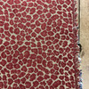 Leopard Print in Red and Tan | Upholstery Fabric | Chenille | 54" Wide | By the Yard