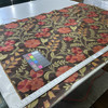 Floral Jacquard in Brown / Red / Green | Upholstery Fabric | Heavy Weight | 54" Wide | By the Yard