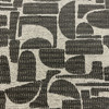Bugati in Praline | Upholstery Fabric | Chenille Abstract Design | Black / Brown / Grey | Richloom | 54" Wide | By the Yard