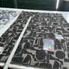 Bugati in Praline | Upholstery Fabric | Chenille Abstract Design | Black / Brown / Grey | Richloom | 54" Wide | By the Yard