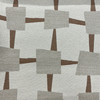 Charger in Nutmeg | Upholstery Fabric | Modern Geometric in Off White / Beige / Brick | Richloom | Heavy Weight | 54" Wide | BTY