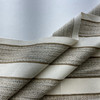 Comissky in Oak | Upholstery Fabric | Wide Stripes in Off White / Brown / Blue | Richloom | Heavy Weight | 54" Wide | BTY