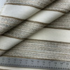 Comissky in Oak | Upholstery Fabric | Wide Stripes in Off White / Brown / Blue | Richloom | Heavy Weight | 54" Wide | BTY