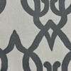 Tikal in Smoke | Upholstery Fabric | Scrollwork Lattice in Grey and Off White | Heavyweight | Richloom | 54" Wide | By the Yard
