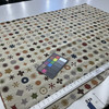 Dingbats in Taupe | Upholstery Fabric | Orange / Grey / Brown / Green |  Heavyweight | 54" Wide | By the Yard