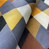Lucio in Flint | Upholstery Fabric | Geometric in Orange / Grey / Brown | Emanuela Frattini Magnussen | Heavy Weight | 54" Wide | BTY