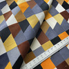 Lucio in Flint | Upholstery Fabric | Geometric in Orange / Grey / Brown | Emanuela Frattini Magnussen | Heavy Weight | 54" Wide | BTY