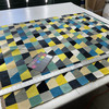 Lucio in Capri | Upholstery Fabric | Geometric in Yellow / Blue / Grey / Black | Emanuela Frattini Magnussen | Heavy Weight | 54" Wide | BTY