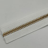 #5 BRASS CHAIN Zipper, 9/16" WHITE, By The Yard