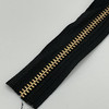 #5 BRASS CHAIN Zipper, 9/16" BLACK, By The Yard