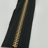 #5 BRASS CHAIN Zipper, 9/16" BLACK, By The Yard