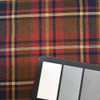 4 Yard Piece of Callaway Vintage Plaid Drapery Fabric | 54" Wide | BTY |  Gold, Brick and Navy
