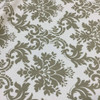 2 Yard Piece of Traditional Damask in Taupe Upholstery / Drapery Fabric | 54 Wide | By the Yard