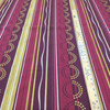 2.75 Yard Piece of Stripes and Circles Jacquard Fabric | Purple / Fuchsia / Gold / White | Heavyweight | Upholstery | 54" Wide | By the Yard
