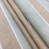 4 Yard Piece of Sunda in Sage | Linen-Like Vertical Stripes in Green and Tan | Upholstery / Drapery Fabric | P/Kaufmann | 54" Wide | By the Yard
