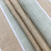 4 Yard Piece of Sunda in Sage | Linen-Like Vertical Stripes in Green and Tan | Upholstery / Drapery Fabric | P/Kaufmann | 54" Wide | By the Yard