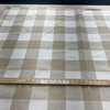 2.5 Yard Piece of Artistry Buffalo Check Jacquard Tan/White | Heavyweight Jacquard Fabric | Home Decor Fabric | 56" Wide