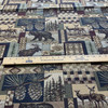 1.33 Yard Piece of Peters Cabin Patch Jacquard Stone | Medium/Heavyweight Jacquard Fabric | Home Decor Fabric | 54" Wide