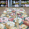 2 Yard Piece of Casterbridge Floral in Red / Gold / Green | Home Decor Fabric | Cotton | 54 Wide | By the Yard