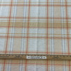 2.25 Yard Piece of Plaid Slub Weave in Orange / White / Light Grey | Upholstery Fabric | Heavy Weight | 54" Wide | By the Yard