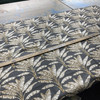 1.7 Yard Piece of Cocotier in Charcoal | Home Decor Fabric | Tropical Palm Leaves | Grey / Beige / Tan | Drapery | 54" Wide | Stof France | Medium Weight | By The Yard