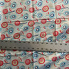 4 Yard Piece of Abstract Pink Blue Cherry Print Lightweight Woven Fabric | Poly Cotton | Drapery Apparel Lining Crafts