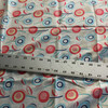 2 Yard Piece of Abstract Pink Blue Cherry Print Lightweight Woven Fabric | Poly Cotton | Drapery Apparel Lining Crafts