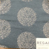1.66 Yard Piece of Dotted Circles Geometric Fabric in Blue-Grey and Off White | Home Decor / Upholstery | 100% Polyester | 54" W | By the Yard | Regal Fabrics "Westminster in Prussian"