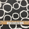 2.25 Yard Piece of Freehand Circles in Black and White | Premier Prints | Home Decor Fabric | 54 W