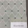 Lucas in Seafoam By Belle Maison | Curtain And Medium Weight Upholstery | Ogee Green Off White | 54" Wide | Poly Cotton Blend | By the Yard