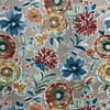 1.33 Yard Piece of Solarium Colsen in Sonoma | OUTDOOR Home Decor Fabric | Floral in Orange / Blue / Taupe | Richloom | Medium Weight | 54" Wide | By the Yard (Also Sku fdc0123-0599512)