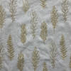 2 Yard Piece of Woodlands in Straw | Embroidered Drapery Fabric | Foliage in Yellow | Medium Weight | 54" Wide | By The Yard