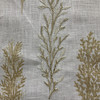 2 Yard Piece of Woodlands in Straw | Embroidered Drapery Fabric | Foliage in Yellow | Medium Weight | 54" Wide | By The Yard