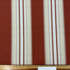 Recacril Striped Rust Orange / Beige / Off White | Waterproof Awning & Marine Canvas | 100% Solution Dyed Acrylic | 47" Wide | By the Yard