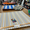 Recacril Begur Stripe R-747 Tan / Black / White | Waterproof Awning & Marine Canvas | 100% Solution Dyed Acrylic | 47" Wide | By the Yard