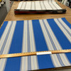 Recacril Tona Stripe R-445 Blue / Grey / White  | Waterproof Awning & Marine Canvas | 100% Solution Dyed Acrylic | 47" Wide | By the Yard