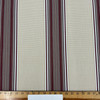 Recacril Breda Stripe R-843 Burgundy / Beige / White | Waterproof Awning & Marine Canvas | 100% Solution Dyed Acrylic | 47" Wide | By the Yard