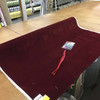 1 Yard Piece of Burgundy Red Flocked Velvet Upholstery Fabric | 54 Inches | By the Yard | Soft