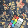 1 Yard Piece of Contemporary Floral Print Fabric in Blue / Beige / Pink / Red / Yellow | Upholstery / Drapery | Medium Weight | 54" Wide | By the Yard | Brakenbar in Indigo