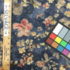 1 Yard Piece of Contemporary Floral Print Fabric in Blue / Beige / Pink / Red / Yellow | Upholstery / Drapery | Medium Weight | 54" Wide | By the Yard | Brakenbar in Indigo