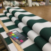 2 Yard Piece of 4806-0000 | Beaufort Forest Green Striped  Sunbrella | 46 Inch | Marine And Awning Fabric