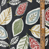 Honshu in River Rock | Home Decor Fabric | Leaves in Red / Green / Gold / Black | Covington | 54" Wide | By the Yard