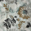 Light Hearted in Spa | Home Decor Fabric | Floral in Blue / Grey / Tan  | Kelly Ripa | 54" Wide | By the Yard