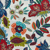 Mitzi in Regatta | Home Decor Fabric | Multicolored Floral on White  | Covington | 54" Wide | By the Yard