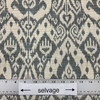 Ashmore in Pebble | Outdoor Waterproof Upholstery Fabric | Ikat | Grey / Off White | Richloom Brand | 100% Polyester | 54" Wide | By the Yard