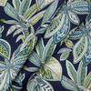 Crestwood in Marine | Outdoor Waterproof Upholstery Fabric | Stylized Foliage | Green / Blue / Turquoise | Richloom Brand | 100% Polyester | 54" Wide | By the Yard.