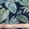 Crestwood in Marine | Outdoor Waterproof Upholstery Fabric | Stylized Foliage | Green / Blue / Turquoise | Richloom Brand | 100% Polyester | 54" Wide | By the Yard.
