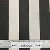 Awning Stripe in Black and Ivory | Outdoor Waterproof Upholstery Fabric | 2" Stripes | 54" Wide | By the Yard